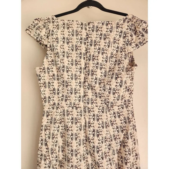 NWT Anthropologie The Cecily Fit & Flare Sweetheart Dress Size L Neutral 9B404 - Picture 7 of 13